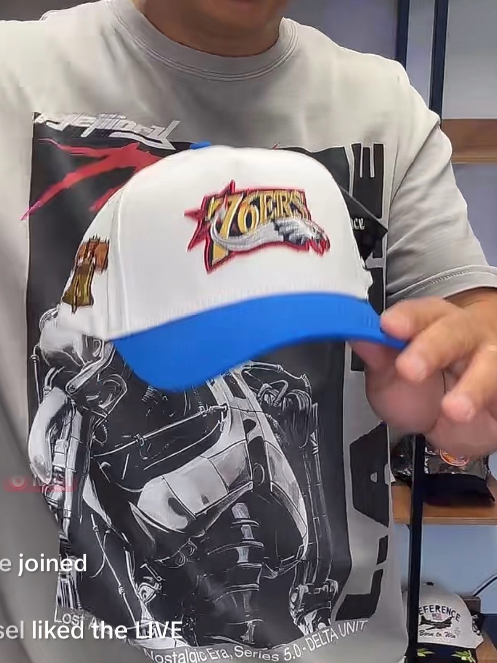 Philadelphia 76ers/Eagles White/Blue Combo A-frame Hat